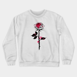 Wild rose blood. bleeding flower Crewneck Sweatshirt